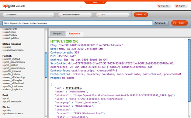 Apigee Launches New Facebook API Console