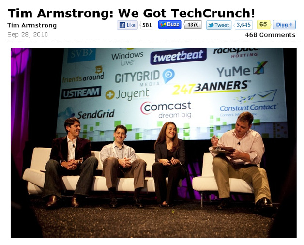 Tim Armstrong Announces TechCrunch Acquisition