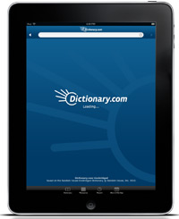 Dictionary.com app on the iPad