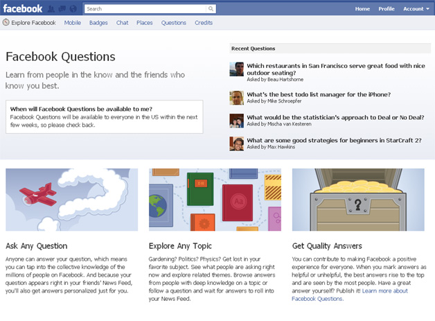 Facebook Questions