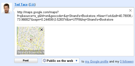 Google Maps Preview in Buzz