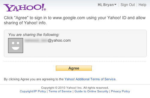 Sign in with Yahoo