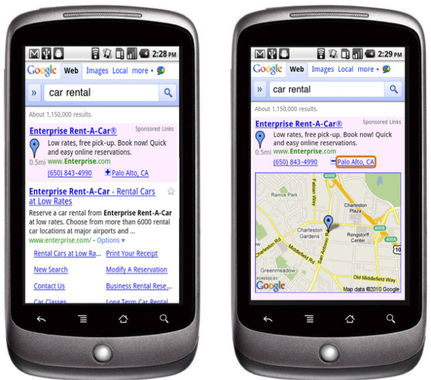 Hyperlocal Mobile Ads from Google