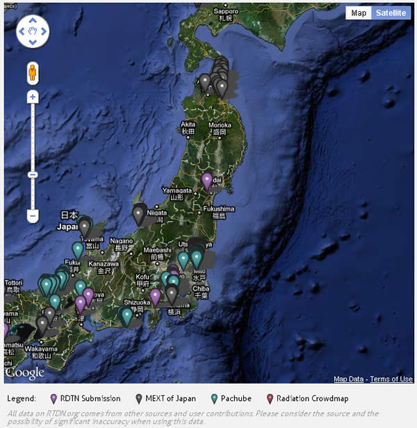 Japan Radiation Map