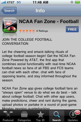 NCAA Fan Zone app