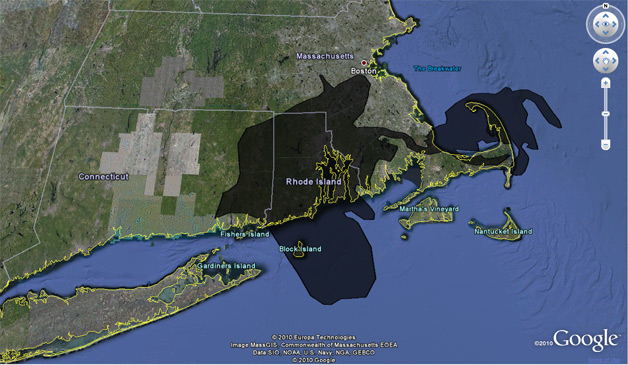 Oil Spill compared to Rhode Island