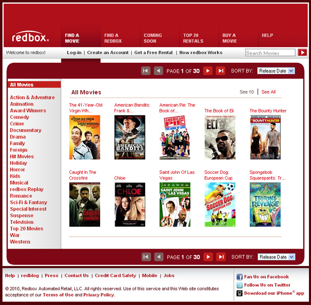 Redbox - Find a Movie (would be a lot better with streaming)
