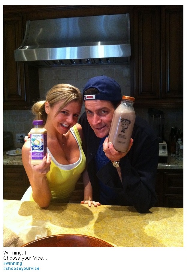 Charlie Sheen's first Twitpic