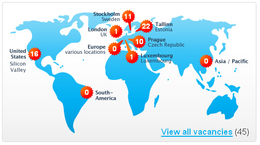 Skype job Vacancies around the world