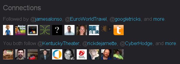 Twitter Connections Features Now at Twitter.com