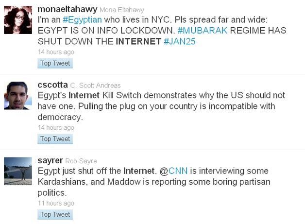 Twitter Conversation about Egypt