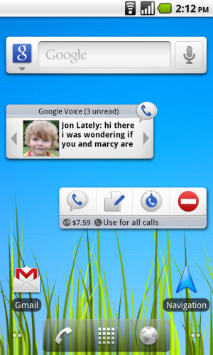 Google Voice Android Widget