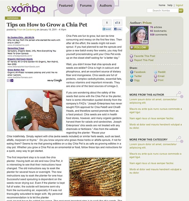 Xomba Redesigns Site, Hopes to Reduce Dependence on Google For Traffic