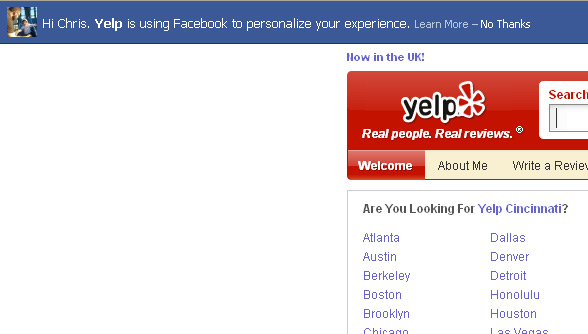 Yelp Facebook Implementation - Are there greater security issues?