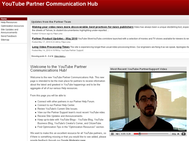 YouTube Partner Communication Hub