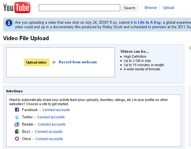 YouTube Upload Time Increased